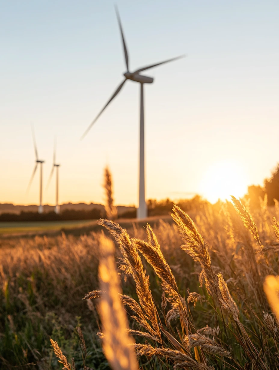 Wind turbines in the countryside