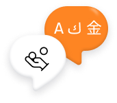 Icon illustration showcasing translations for finance 