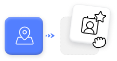 Blue icons representing direct access to In-Country experts 