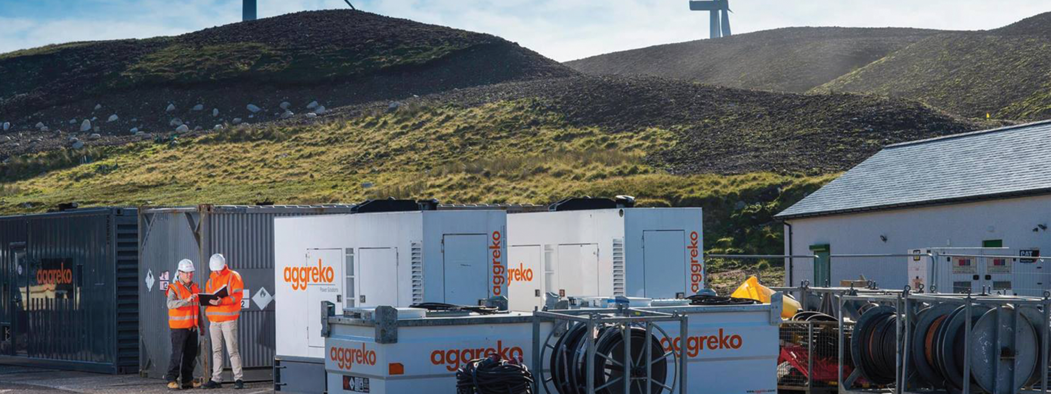 Aggreko power setup 