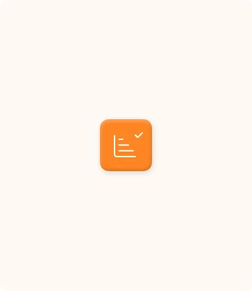 Illustration of icons on orange that represent accurate formatting