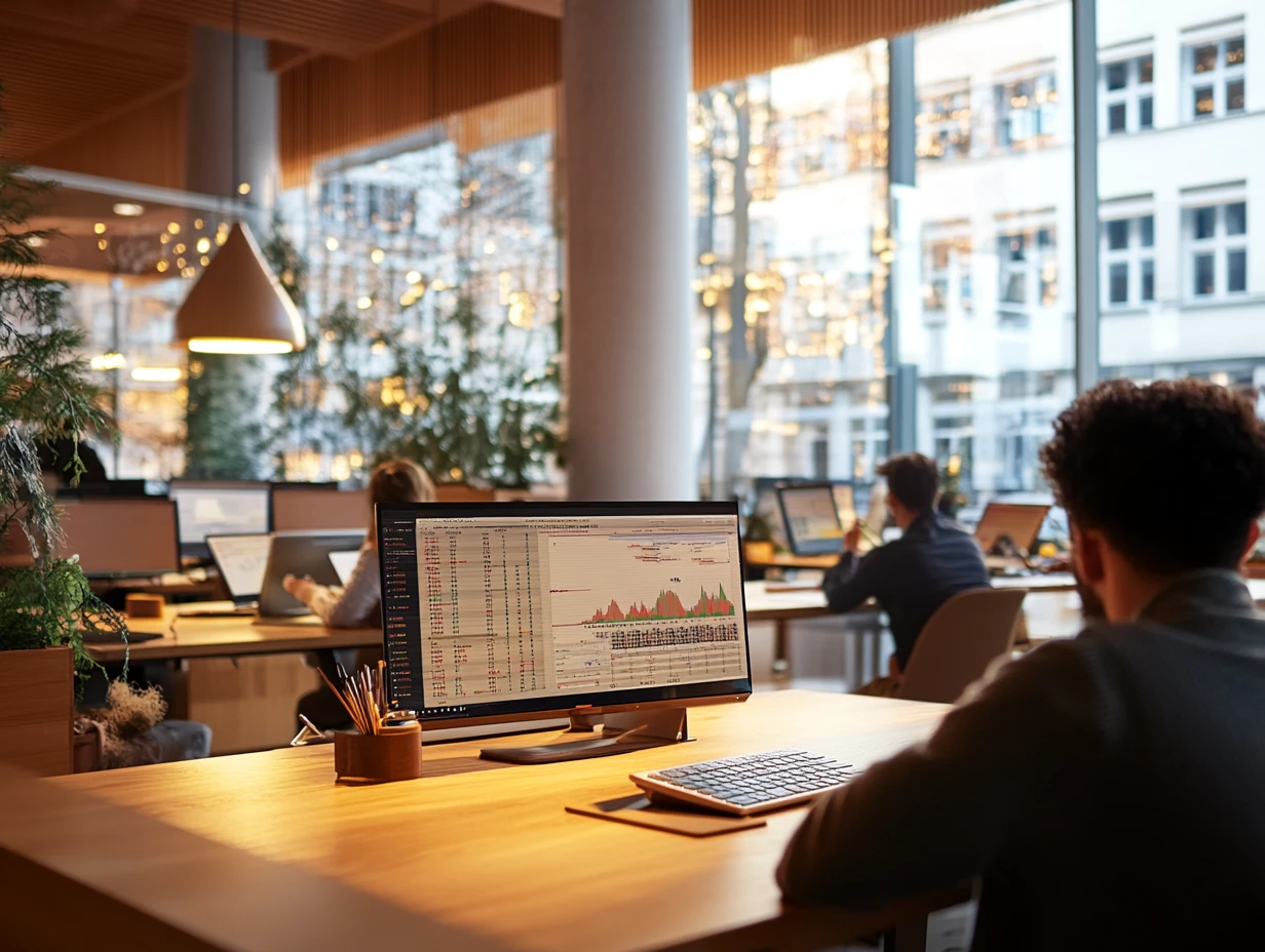 People working in a coworking space