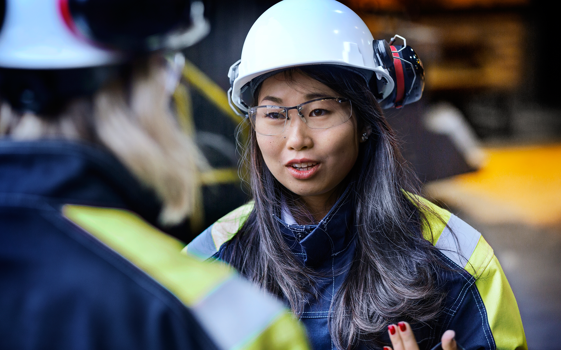 Female engineer in safety gear