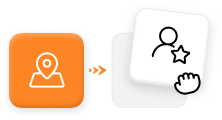 Orange icons representing direct access to In-Country experts 