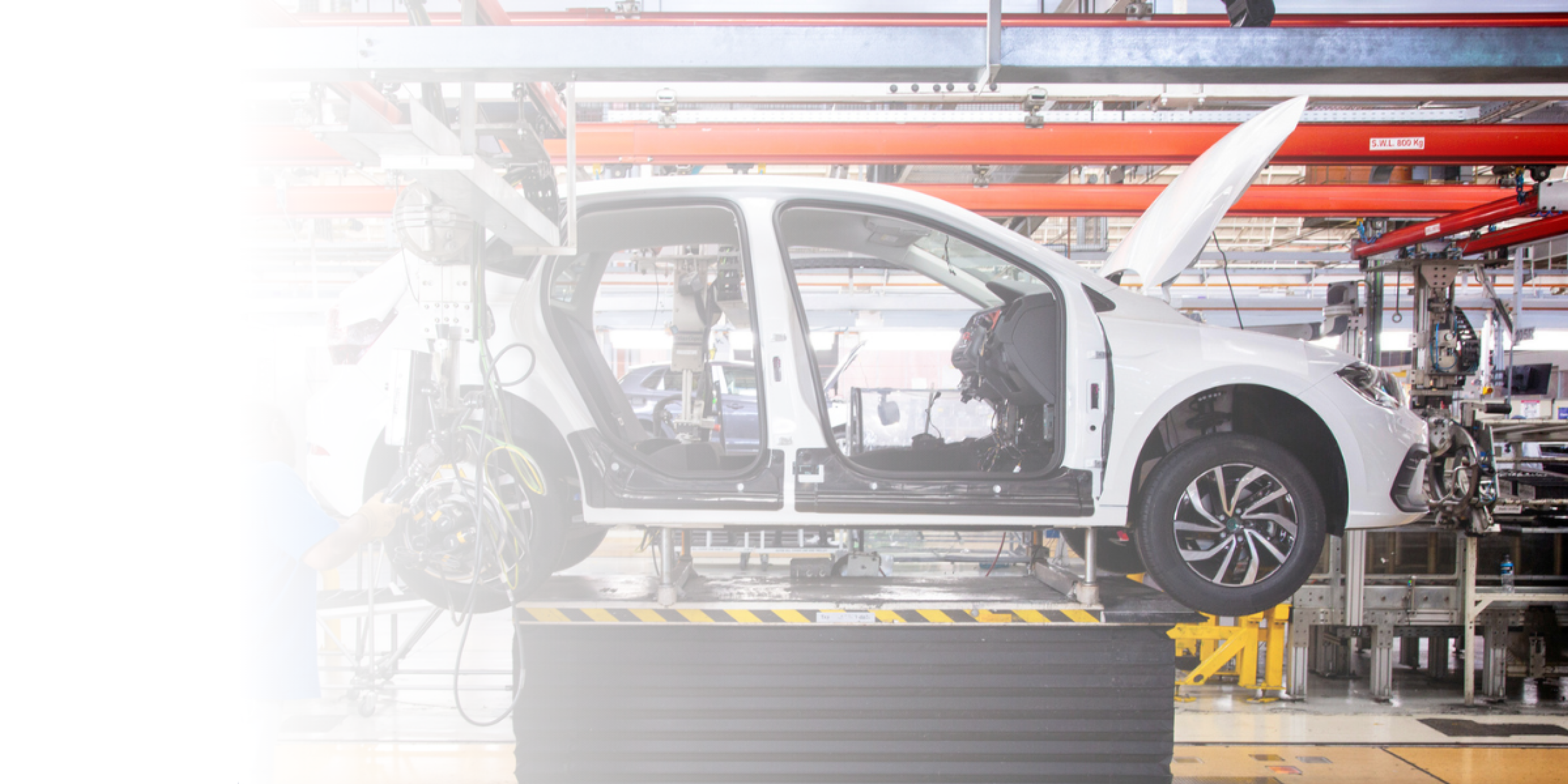 Vehicle assembly on automotive production line