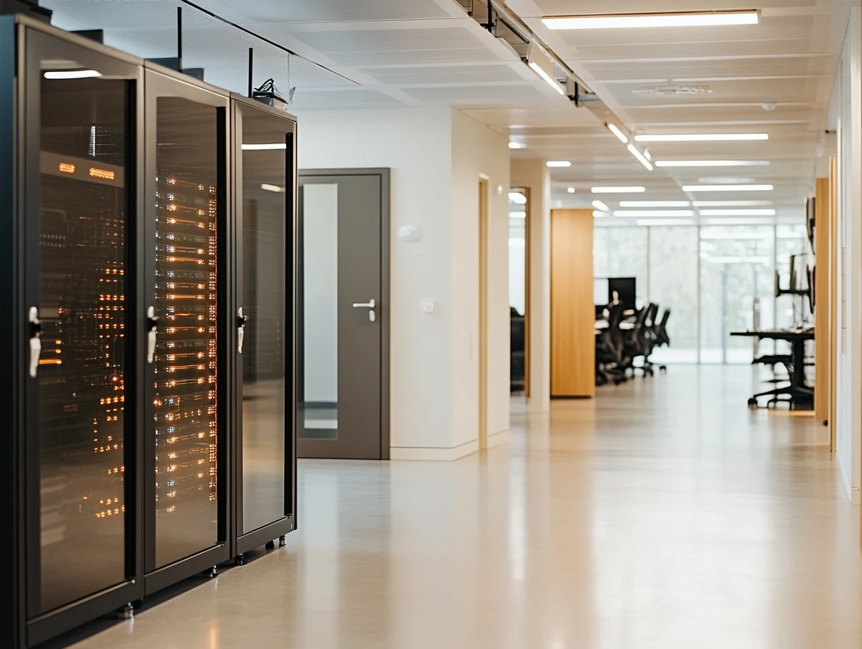 A secure data center with server room