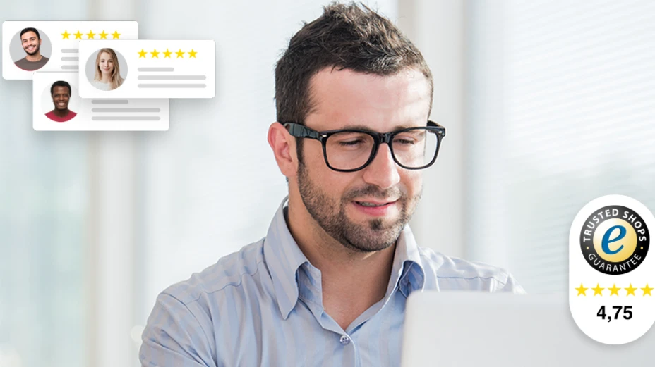 Trusted online experience backed by customer reviews
