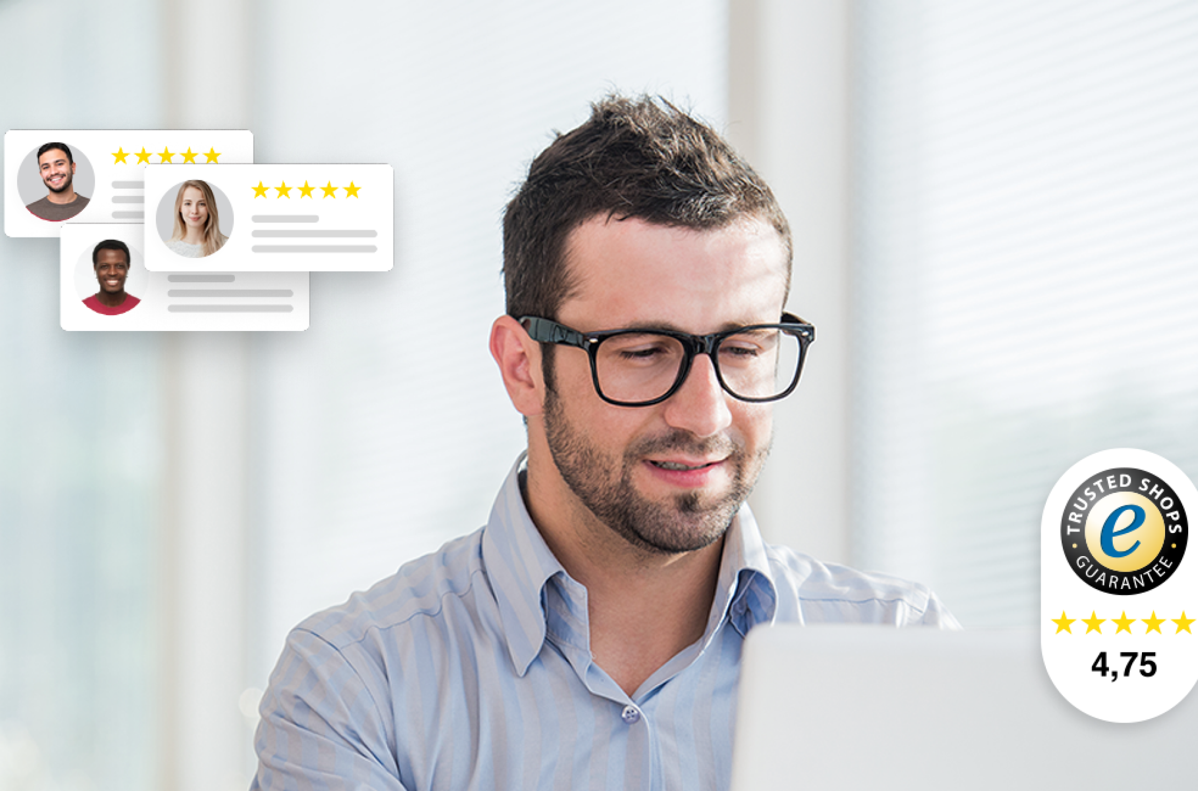 Trusted online experience backed by customer reviews