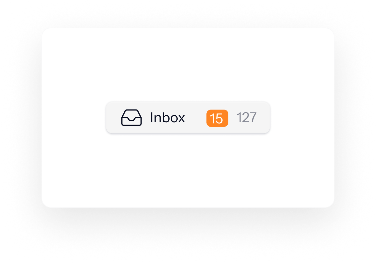 Inbox icon with notifications