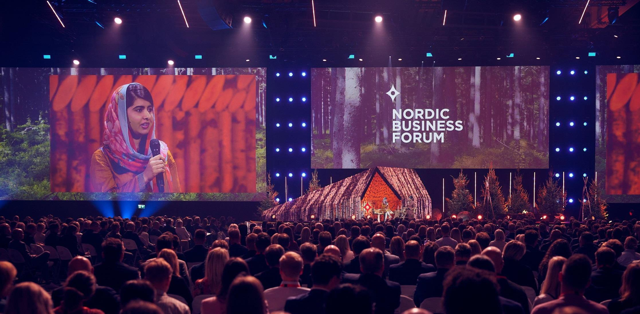 Nordic Business Forum keynote session with live audience