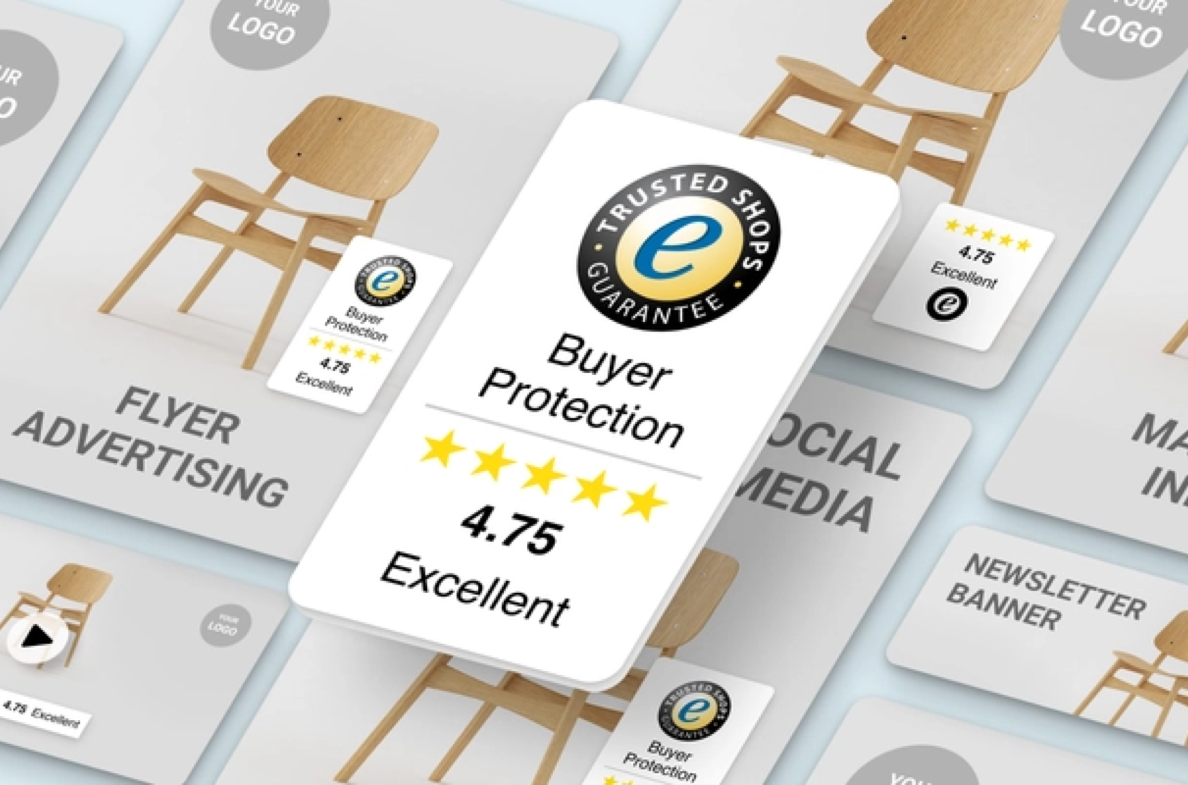 Trusted Shops rating applied across marketing materials