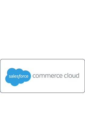 Image of the Salesforce Commerce Cloud logo to represent the integration