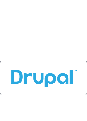 Image of the Drupal logo to represent the integration